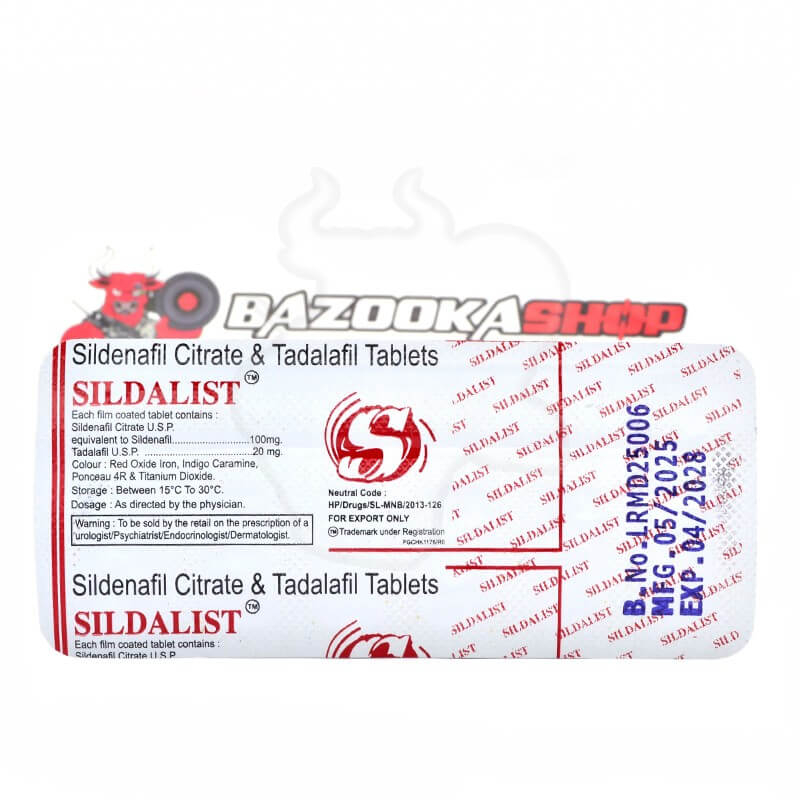 Sildalist "Sildenafil Citrate & Tadalafil" (6 tab/120mg)