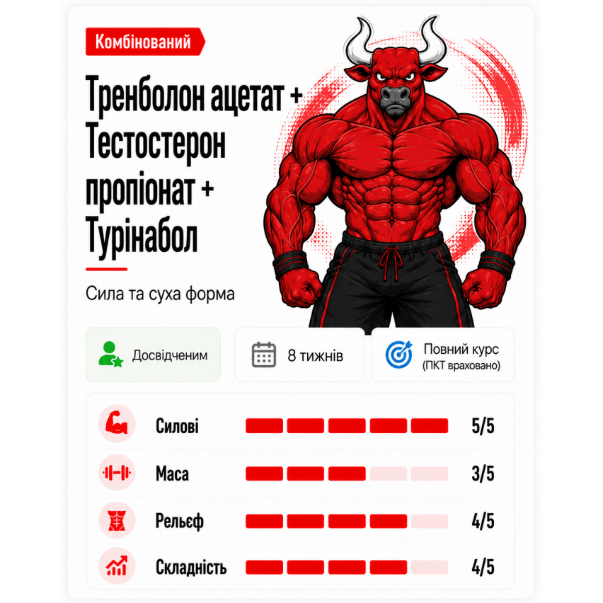 Суха міць (Трен А + Тест. Проп + Турінабол)