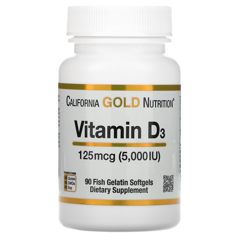 Vitamin D3 California Gold Nutrition 5000 МЕ