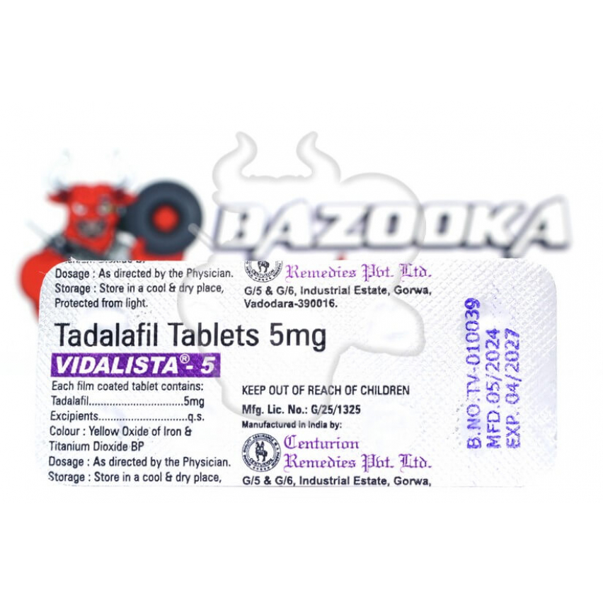 Сіаліс Vidalista "Centurion Remedies" (10tab/5mg)