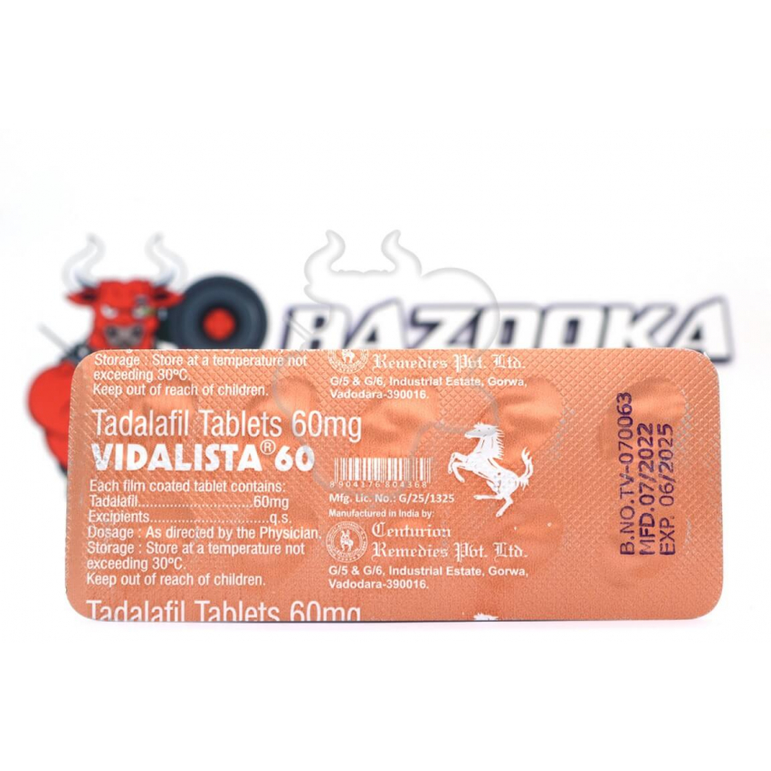 Сиалис Vidalista "Centurion Remedies" (10tab/60mg)