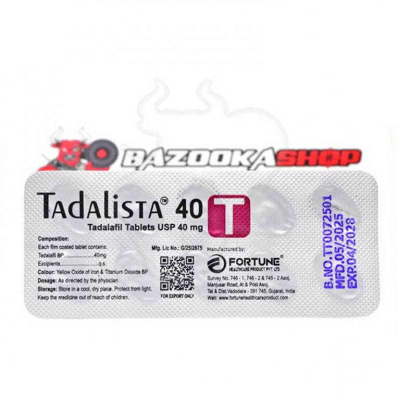 Сіаліс Tadalista 40 "Fortune Health" (10tab/40mg) Сіаліс Tadalista 40 "Fortune Health" (10tab/40mg)