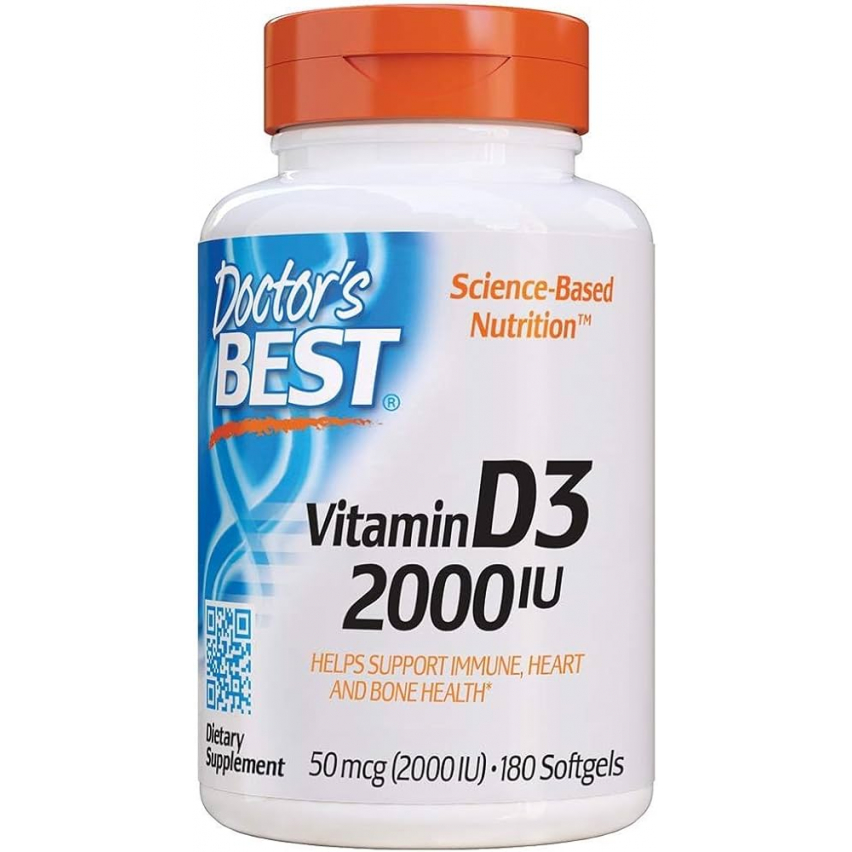 Vitamin D3 2000 IU "Doctor's Best" (180 Softgel)