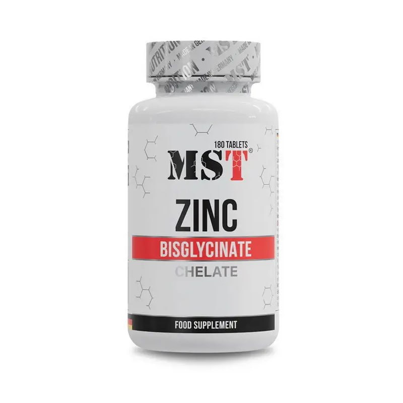 Zinc Bisglycinate Chelate 25 mg MST Nutrition (180 таблеток)